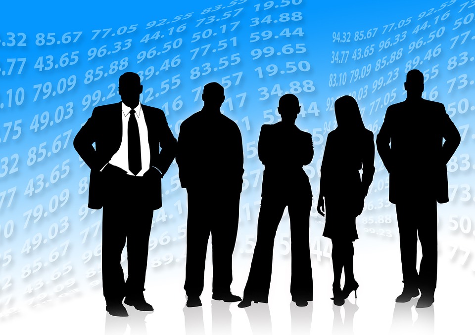 some employees in black