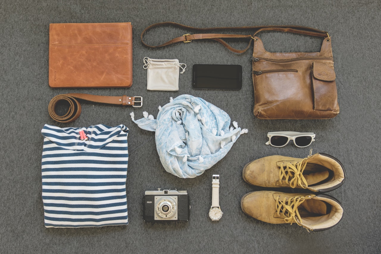 serial view of fashion and accessories
